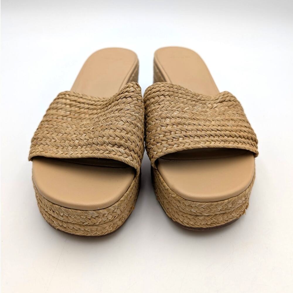 Vince Margo Platform Heel Sandals Women's Toasted Wheat Size US6.5M EU36.5 - Picture 2 of 11